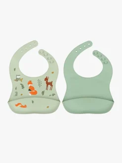 A Little Lovely Company Silikonehagesmæk 2-pak, Skovens Venner