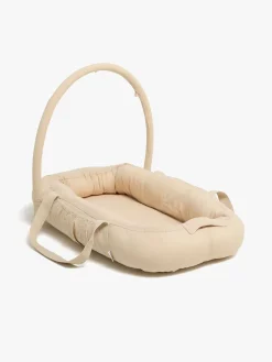 Alice & Fox ALBA Babynest med Håndtag, Beige Muslin