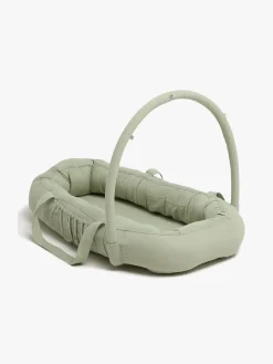 Alice & Fox ALBA Babynest med Håndtag, Green Muslin