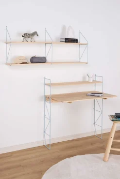 Alice & Fox CLEO Skrivebord & Hylde, Blå/Naturel