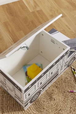 Alice & Fox Legetøjskasse Skolebus, Sort/Hvid