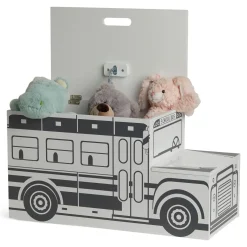 Alice & Fox Legetøjskasse Skolebus, Sort/Hvid