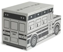 Alice & Fox Legetøjskasse Skolebus, Sort/Hvid