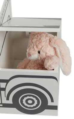 Alice & Fox Legetøjskasse Skolebus, Sort/Hvid