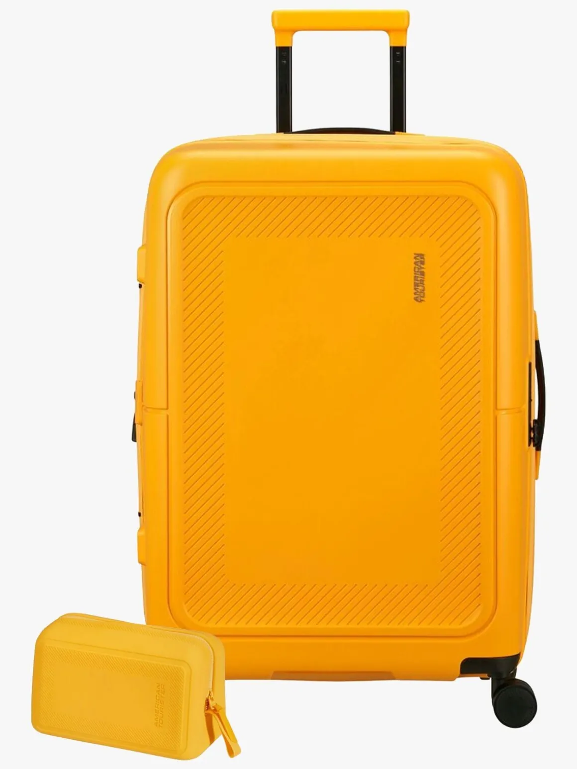 American Tourister Dashpop Kuffert 76-84L & Toilettaske POP, Golden Yellow