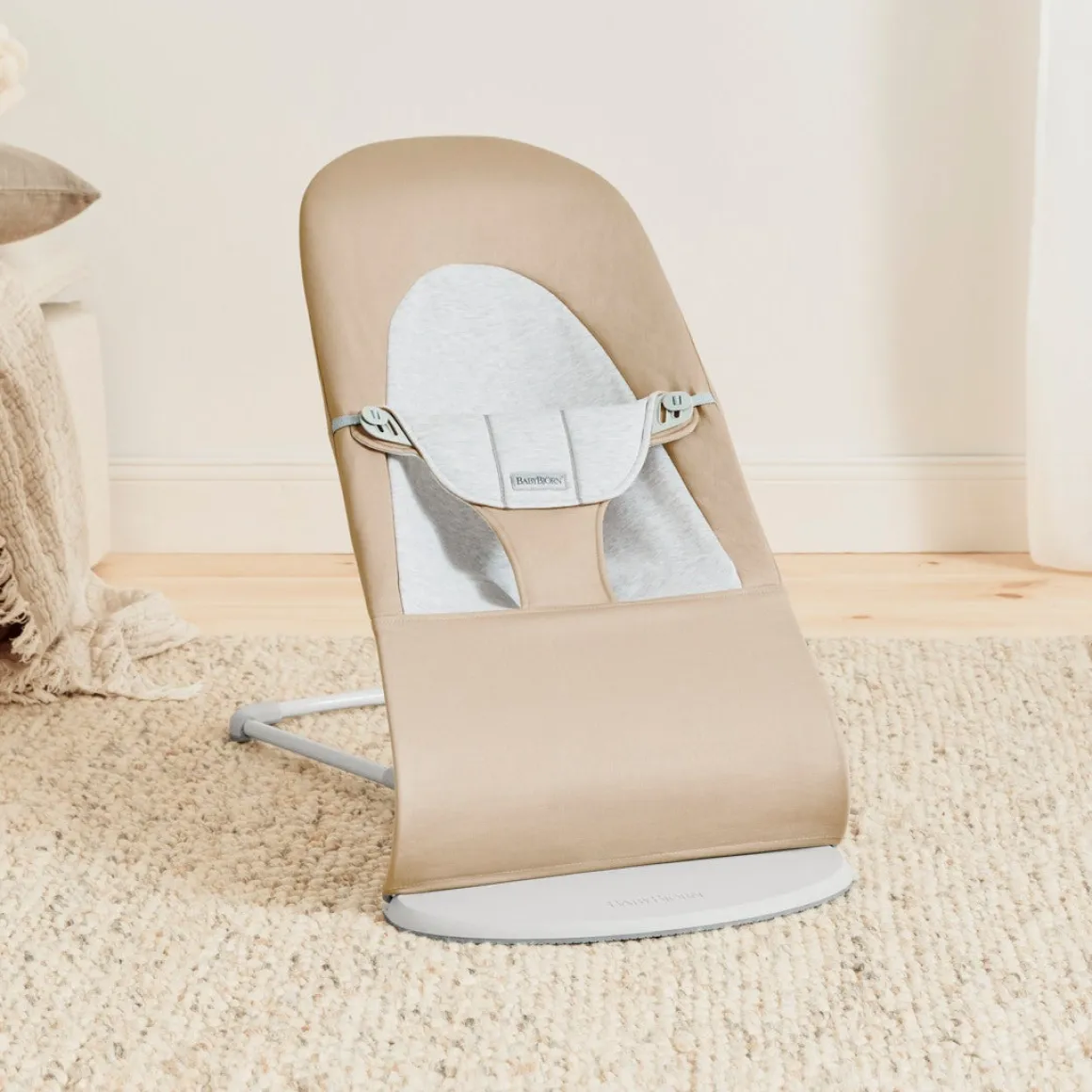 BabyBjörn Balance Soft Skråstol Woven Jersey, Beige/Grå