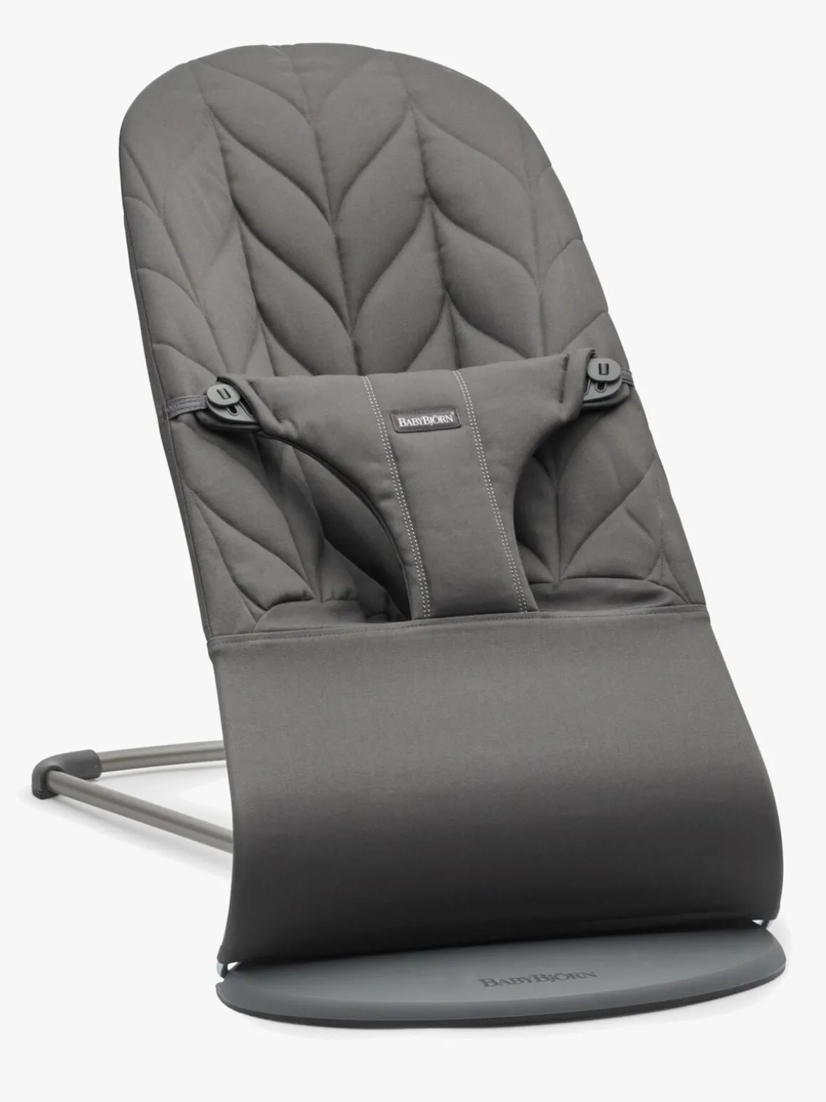 BabyBjörn Bliss Skråstol Woven Bladmønstret Quilt, Antracitgrå