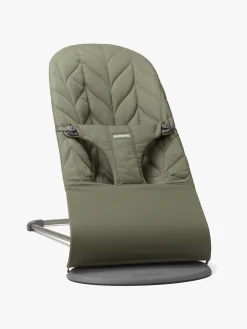 BabyBjörn Bliss Skråstol Woven Bladmønstret Quilt, Mørkegrøn