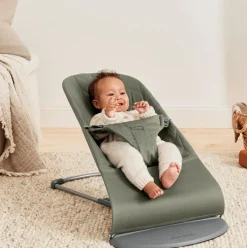 BabyBjörn Bliss Skråstol Woven Bladmønstret Quilt, Mørkegrøn