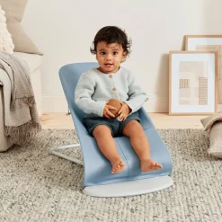 BabyBjörn Bliss Skråstol Woven Bladmønstret Quilt, Blå