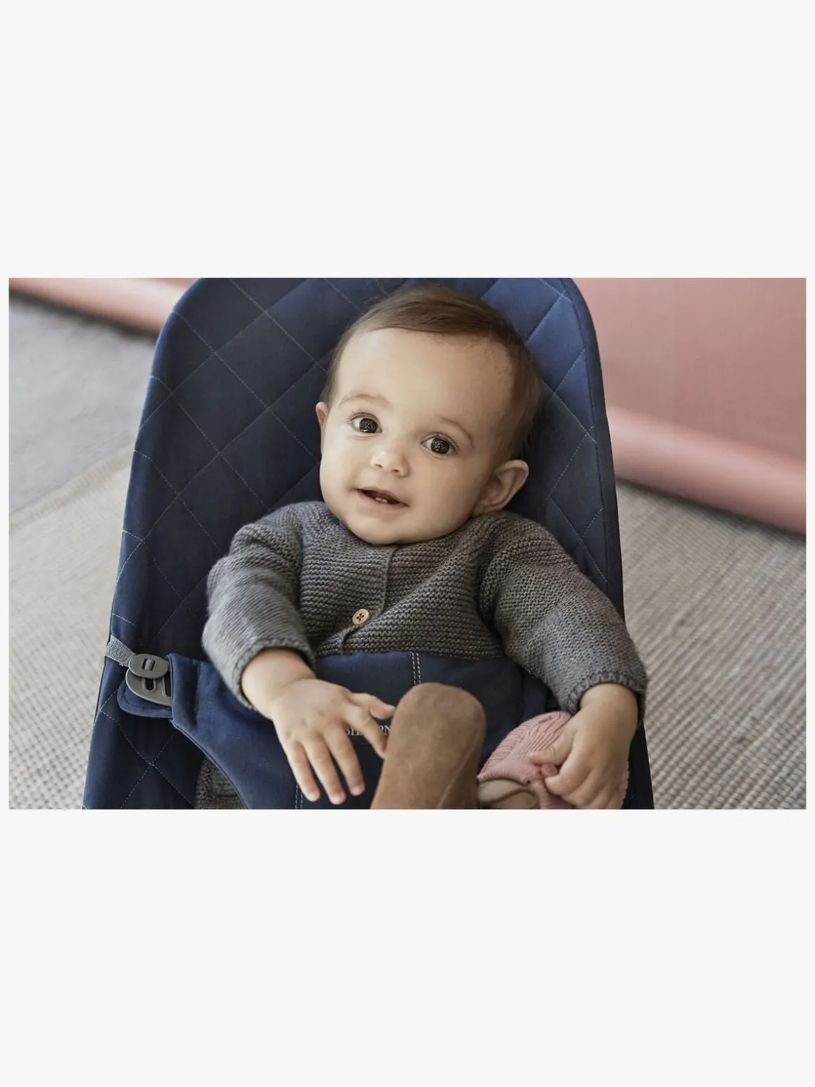 BabyBjörn Bliss Skråstol Woven Classic Quilt, Midnatsblå