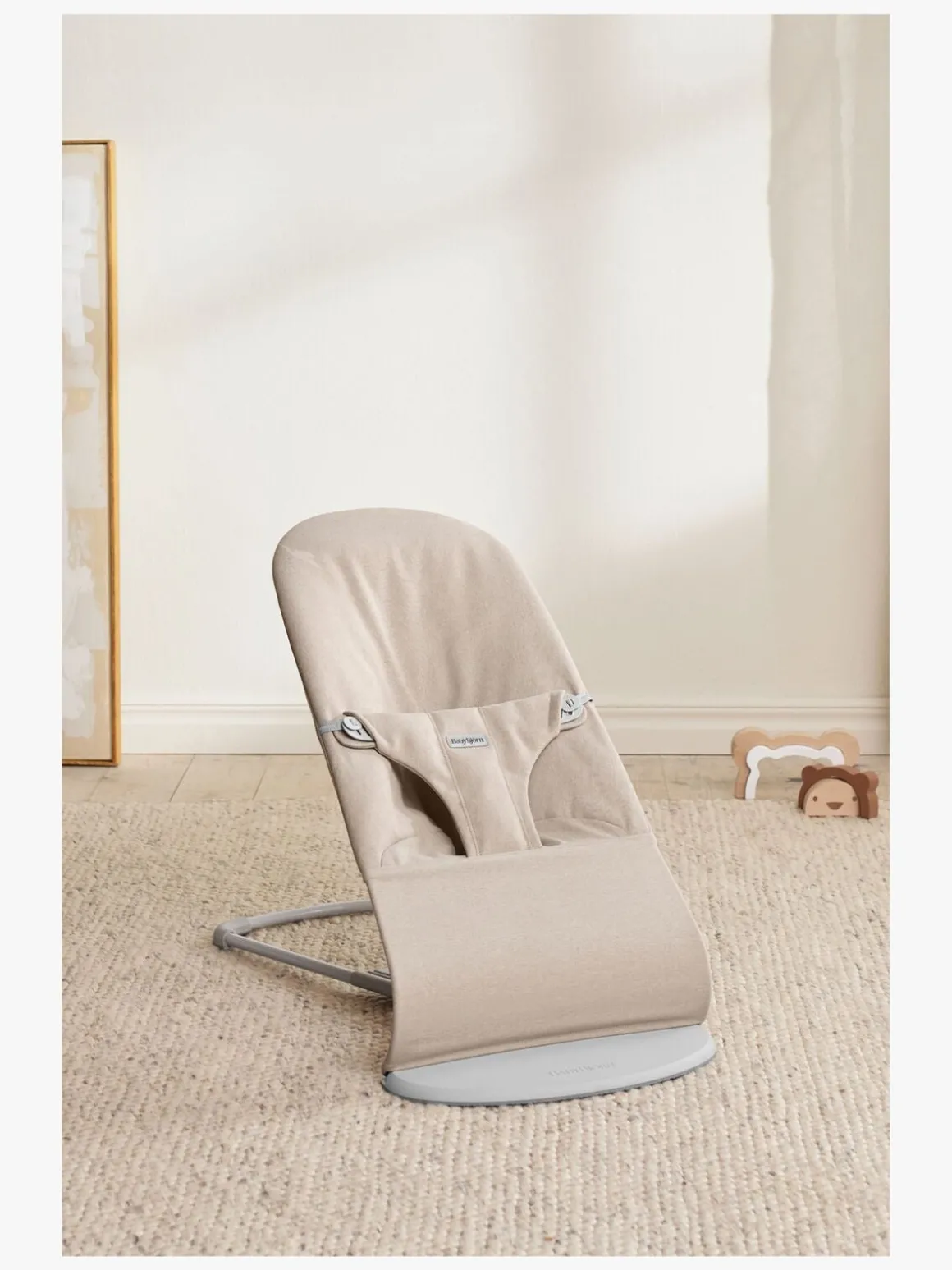 BabyBjörn Bliss Skråstol Woven Mélange, Lys beige