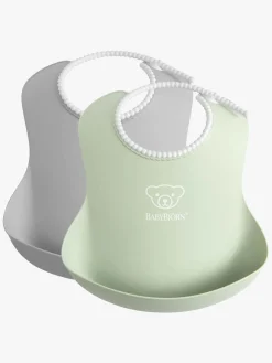 BabyBjörn Hagesmæk 2-pak, Grå/Lysegrøn