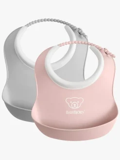 BabyBjörn Hagesmæk-sæt 2-Pak, Grå/Lyserød