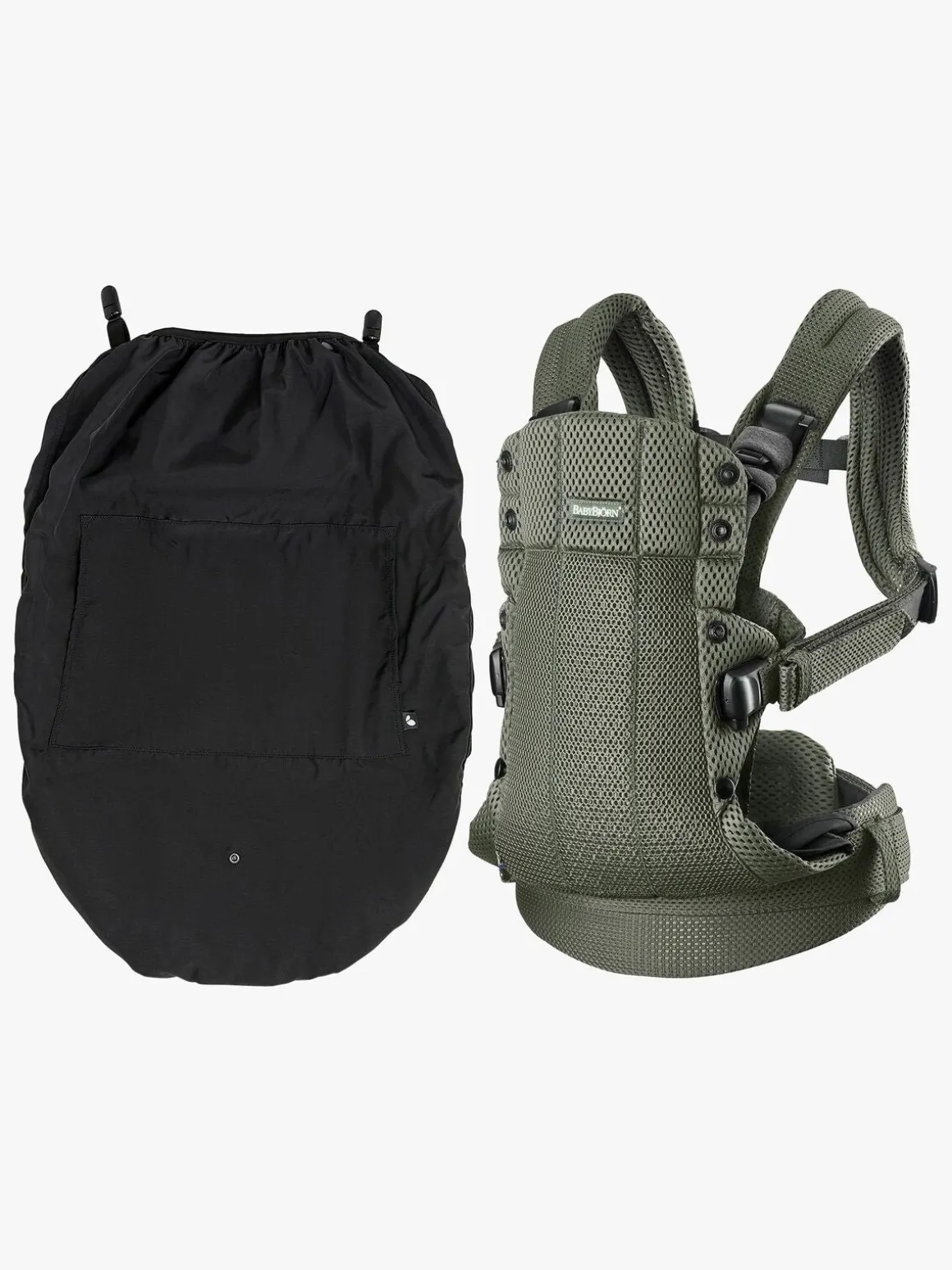 BabyBjörn Harmony Bæresele 3D Mesh inkl. Regnslag, Mørkegrøn