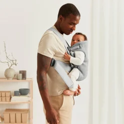 BabyBjörn Mini Bæresele 3D Jersey, Light grey