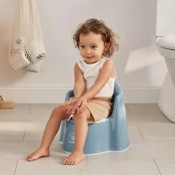 BabyBjörn Pottestol, Deep Blue/White