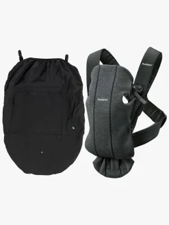 Babybjörn Bæresele Mini 3D Jersey inkl. Regnslag, Sortgrå
