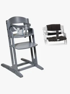 BabyDan Danstolen Højstol m. Hynde, Grå/Sort
