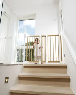 BabyDan Flexi Fit Skruegitter, Træ/Hvid