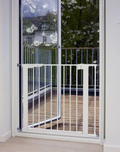 BabyDan Sikkerhedsgitter Premier m. 2 Forlængere, Hvid