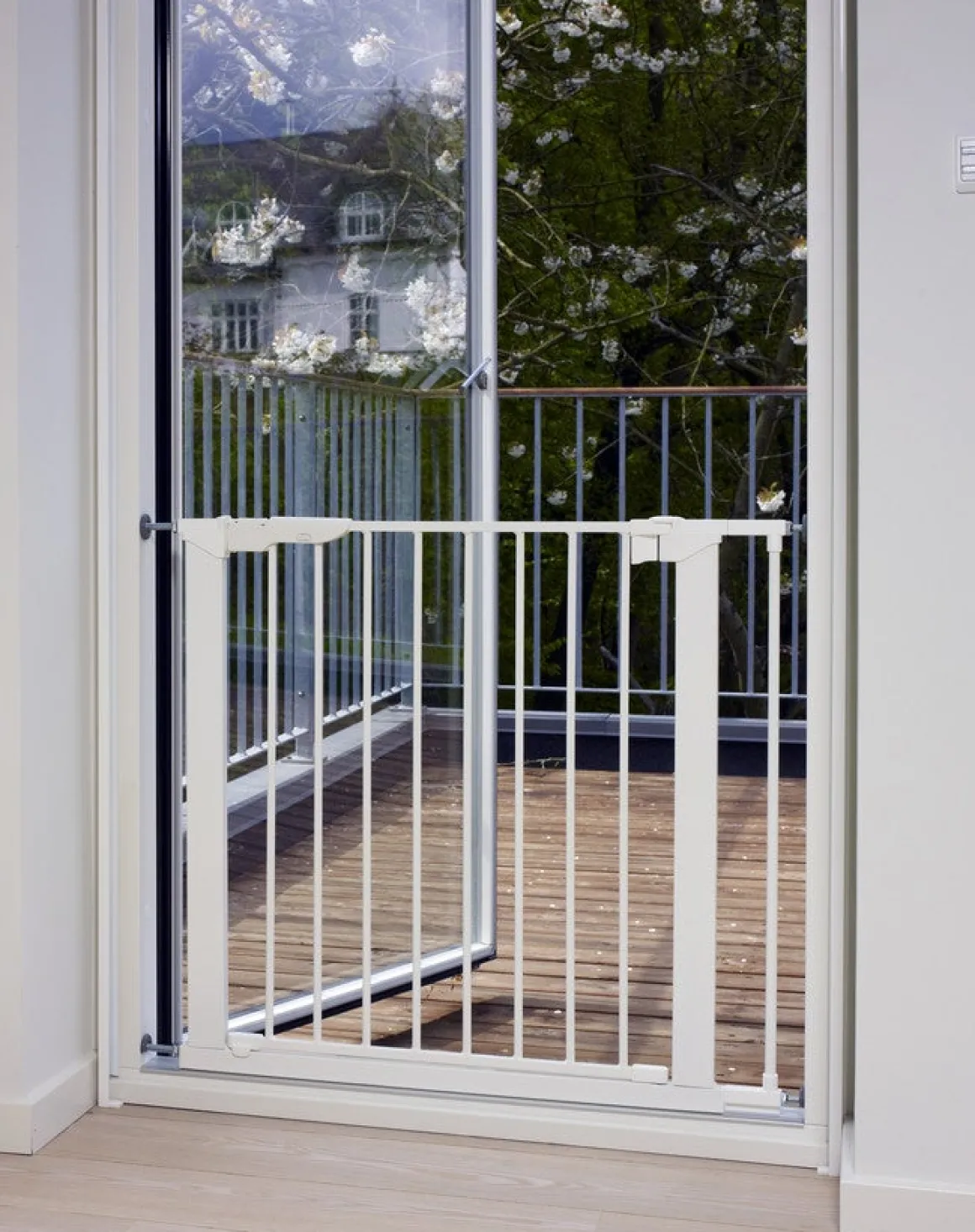 BabyDan Sikkerhedsgitter Premier m. 2 Forlængere, Hvid