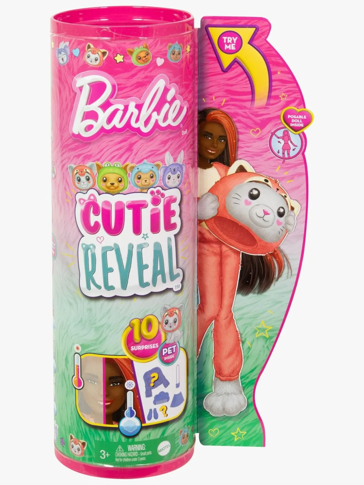Barbie Cutie Reveal Dukke Animal Series Rød Panda