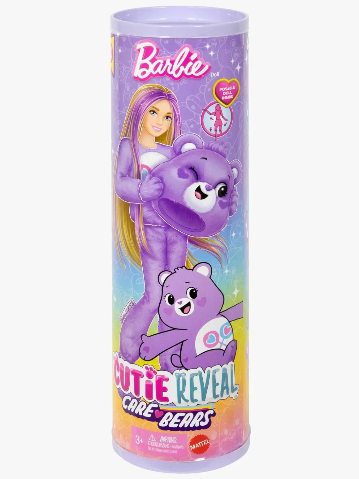 Barbie Cutie Reveal Dukke Care Bears, Lilla