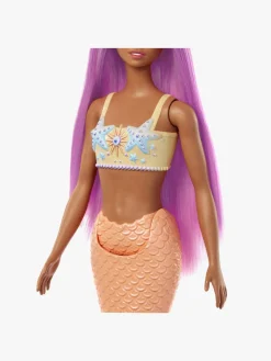 Barbie Dukke Havfrue med Farverig Hår, Orange