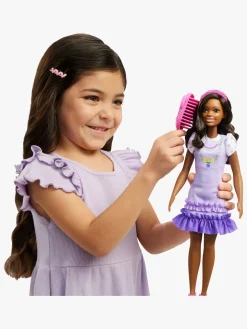 Barbie My First Dukke Brunt Hår med Puddel