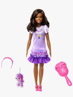 Barbie My First Dukke Brunt Hår med Puddel