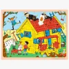Barbo Toys Pippi Langstrømpe Rammepuslespil i Træ 24 Brikker
