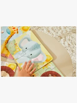 Barbo Toys  Rør og føl Puslespil Safari 4-i-1