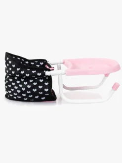 Bayer Design Babystol til Bord med Bakke, Sort/Lyserød