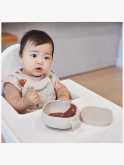 b.box Skål med Låg Silikone, Blush