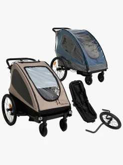 Beemoo Activity Sport Cykelanhænger inkl. Newborn Set, Løbesæt & Regnslag, Beige