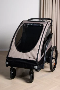 Beemoo Activity Sport Cykelanhænger inkl. Newborn Set, Løbesæt & Regnslag, Beige