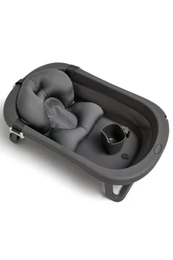 Beemoo CARE Assist Badekar inkl. Badestøtte & Skyllekande, Deep Grey