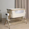 Beemoo CARE AutoMotion Bedside Crib, Beige/Wood