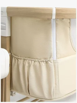 Beemoo CARE AutoMotion Bedside Crib, Beige/Wood