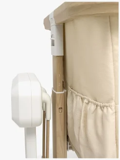 Beemoo CARE AutoMotion Bedside Crib, Beige/Wood