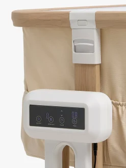 Beemoo CARE AutoMotion Bedside Crib, Beige/Wood