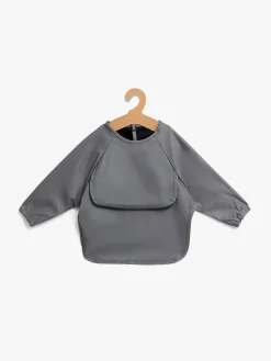 Beemoo CARE Bib  Langærmet Hagesmæk, Dark Grey