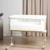 Beemoo CARE Calm Bedside Crib, Nature/White