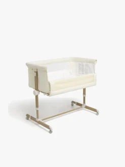 Beemoo CARE Calm Bedside Crib, Nature/White
