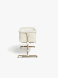Beemoo CARE Calm Bedside Crib, Nature/White
