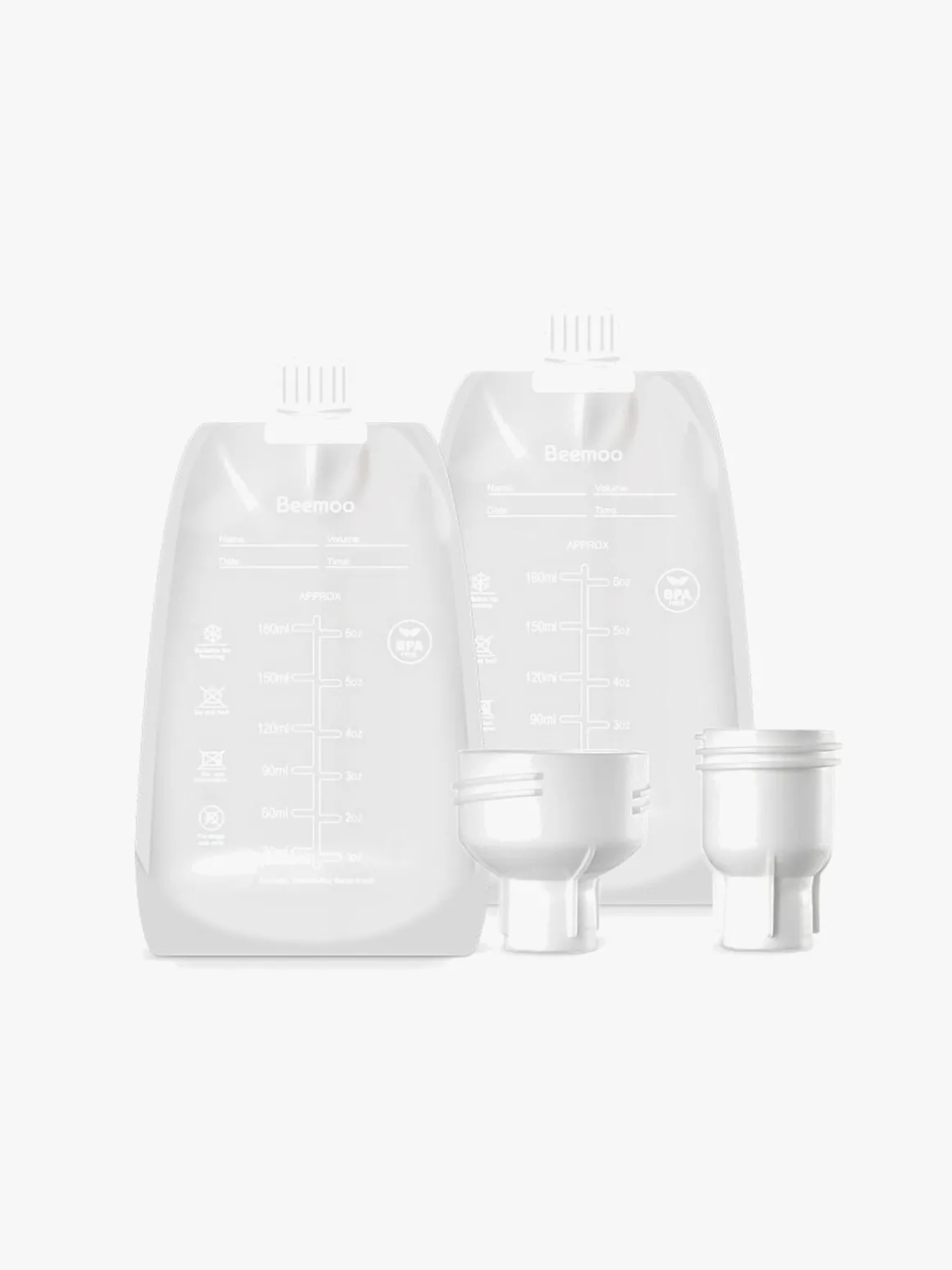 Beemoo CARE Flasker 180 ml 2-Pak inkl. Modermælksposer 30-Pak