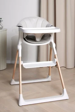 Beemoo CARE Harmony Højstol inkl. Hynde, White/Wood/Beige