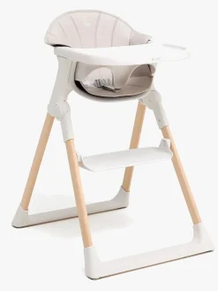 Beemoo CARE Harmony Højstol inkl. Hynde, White/Wood/Beige