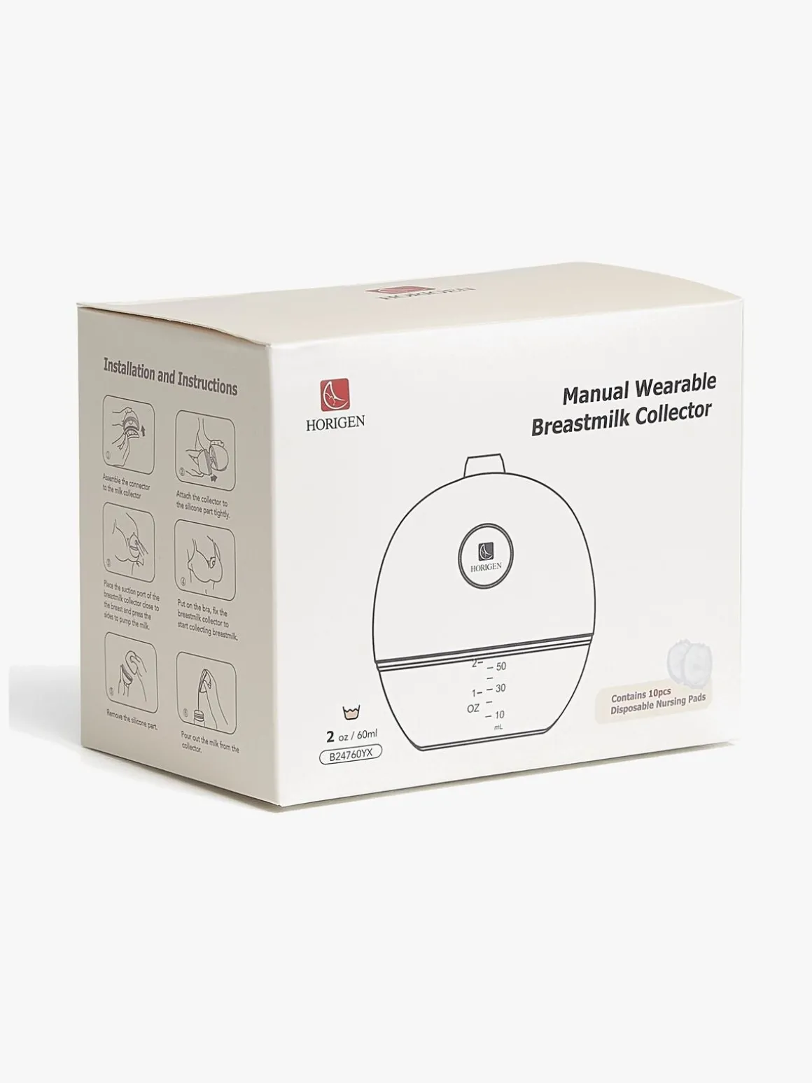 Beemoo CARE Horigen Bærbar Manuel Brystpumpe inkl. 10-pak Ammeindlæg